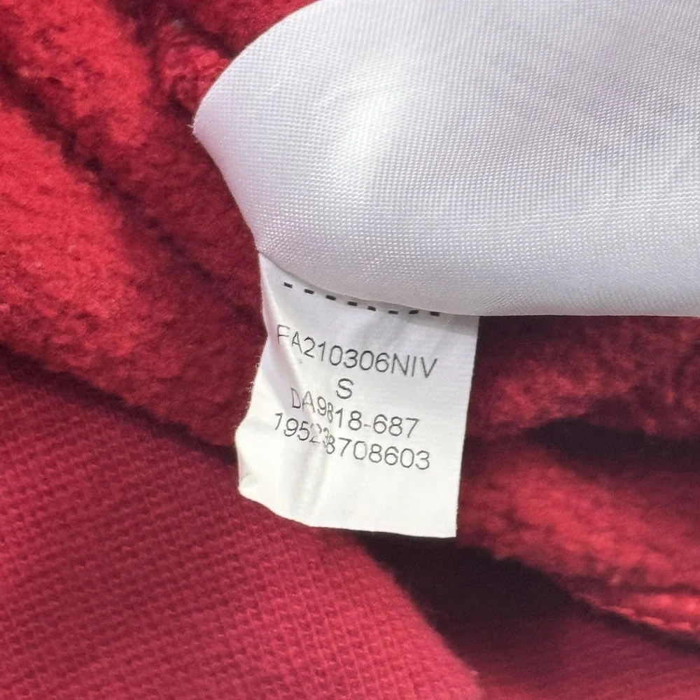 Nike Air Jordan Fleece Hoodie Mens‎ Small Red Pullover Heavyweight Hooded